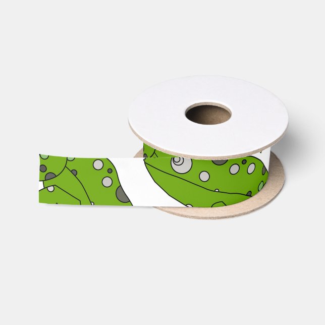 Ruban En Satin Grenouille verte (Bobine)