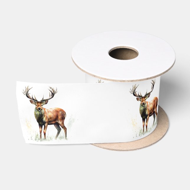Ruban En Satin Gros Cerf Raté (Bobine)