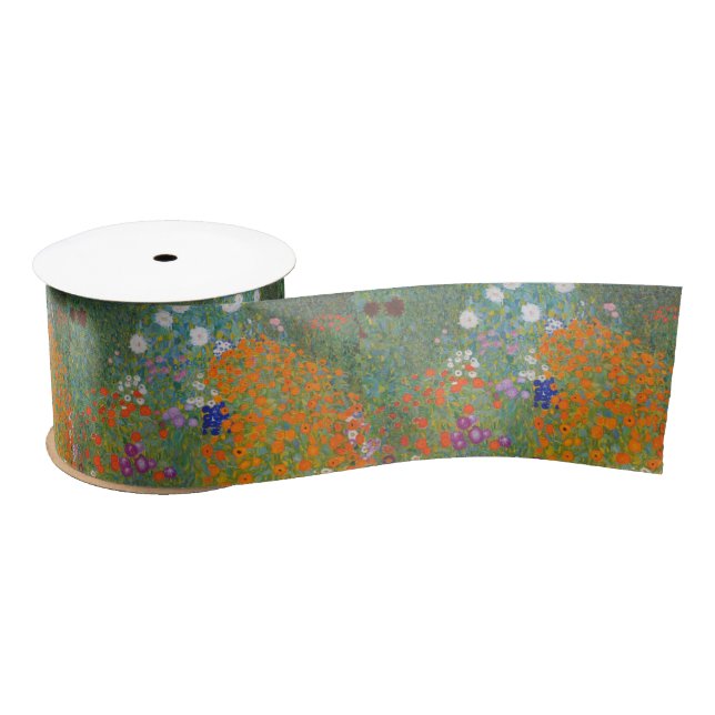 Ruban En Satin Gustav Klimt Fleur Jardin Cottage Nature (Bobine)