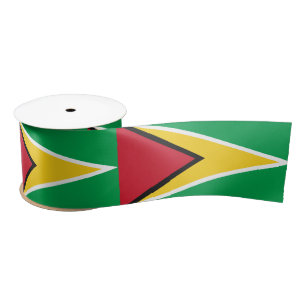 Ruban En Satin Guyana Flag & Guyana travel, vacances/sports Satin