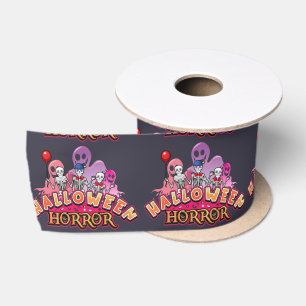 Ruban En Satin Halloween Clowns effrayants Horreur