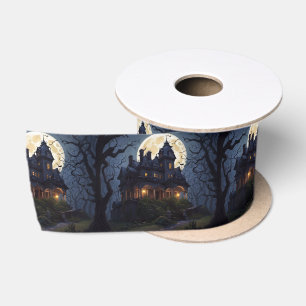 Ruban En Satin Halloween Haunted Mansion