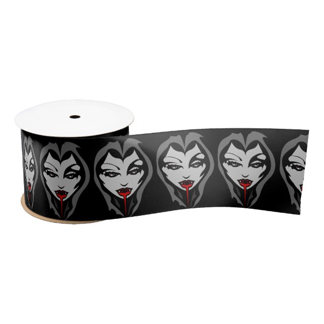 Ruban En Satin Halloween Ribbon Vampire Halloween Ribbon Customiz (Bobine)