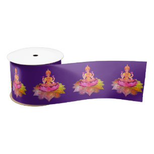 Ruban En Satin Happy Diwali - Deepalavi Lakshmi Goddess 4