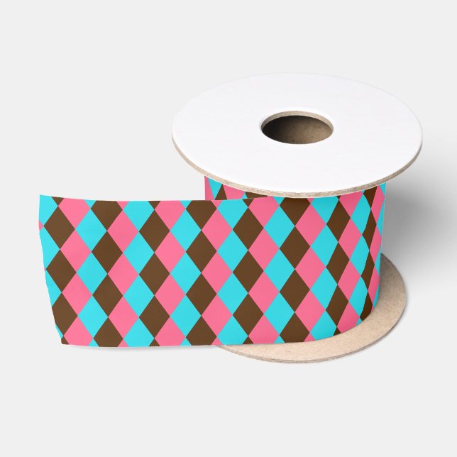 Ruban En Satin Harlequin Pâques au chocolat - SATIN RIBBON SPOOL (Bobine)