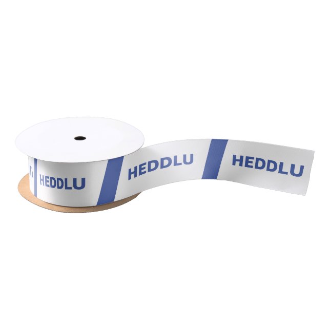 Ruban En Satin Heddlu Welsh Police Barrières Sur Bande Novelité (Bobine)