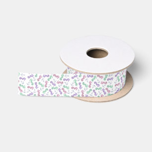 Ruban En Satin Hippocampes et Ancres nautiques d'aquarelle