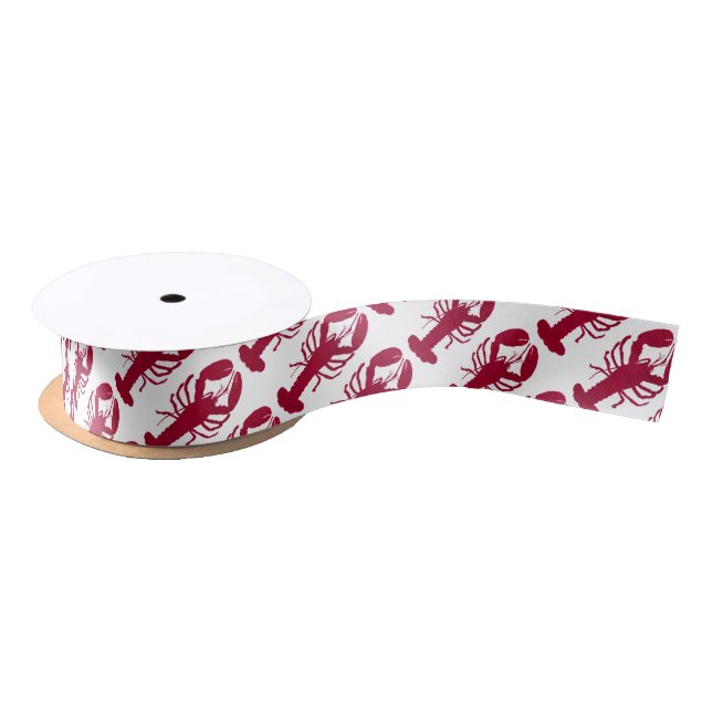 Ruban En Satin Homard rouge nautique (Bobine)