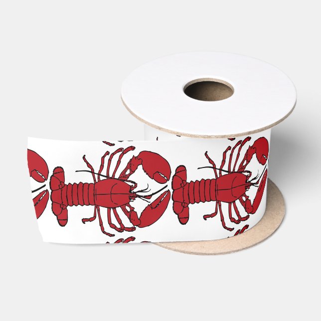 Ruban En Satin Homard rouge Thunder_Cove du Maine (Bobine)