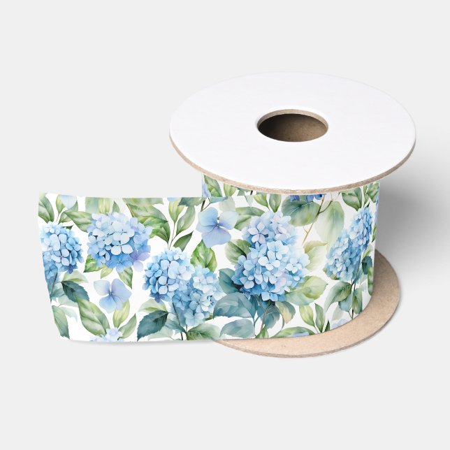 Ruban En Satin Hydrangea Bleue (Bobine)