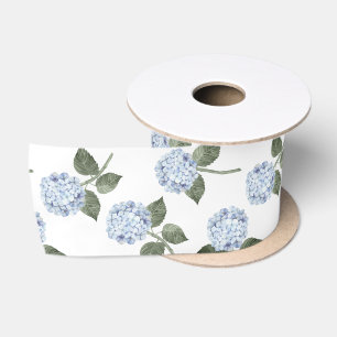 Ruban En Satin Hydrangea Bleue Fleurie