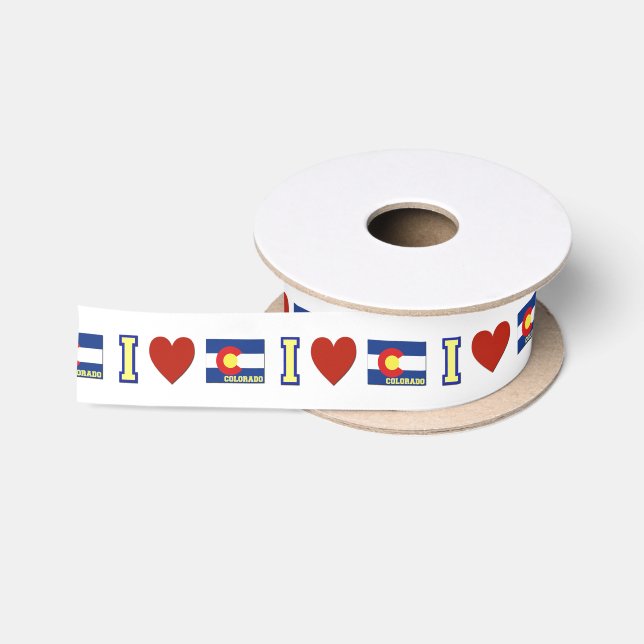 Ruban En Satin I Love Colorado (Bobine)