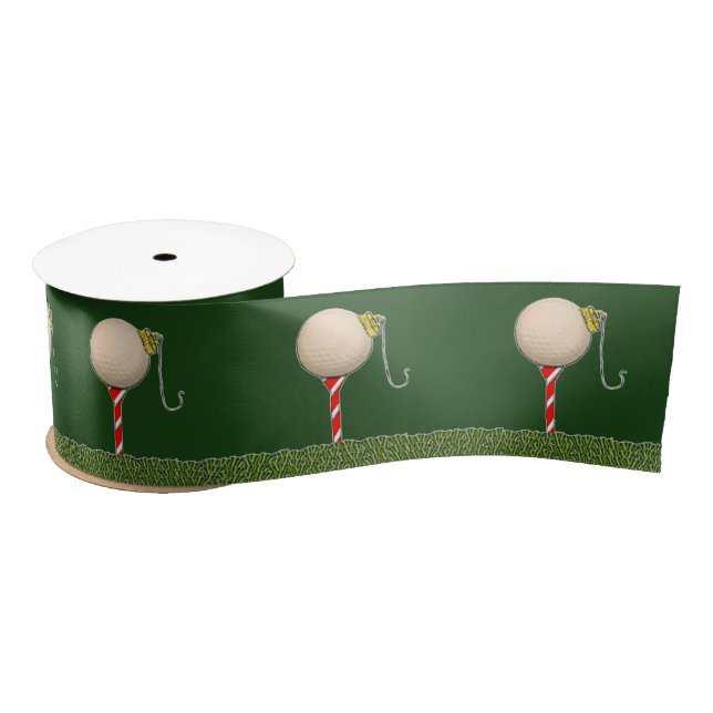 Ruban En Satin Idées cadeaux de Noël de golf (Bobine)