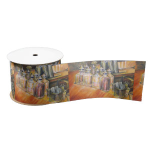 Ruban En Satin Idéographie de Lumière dorée