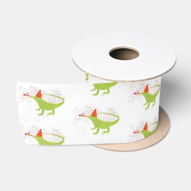Ruban En Satin Iguana Lizard Fête Animaux ayant une fête (Bobine)