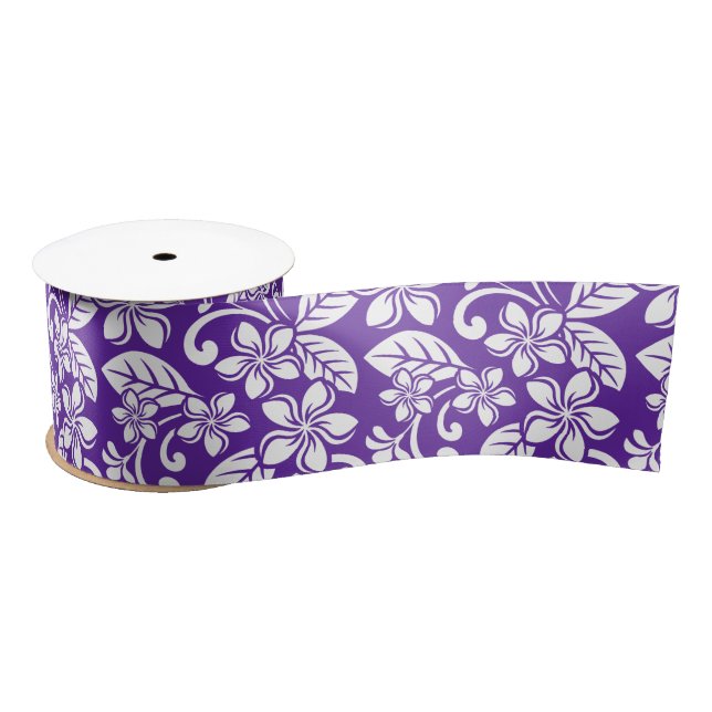 RUBAN EN SATIN ÎLE PLUMERIA (PURPLE) SATIN RIBBON (Bobine)