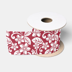 RUBAN EN SATIN ÎLE PLUMERIA (ROUGE CARDINAL) SATIN RIBBON