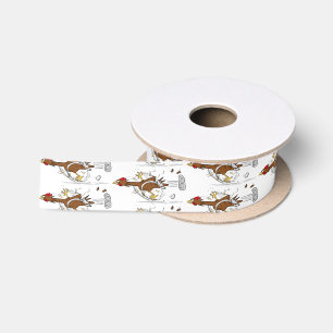 Ruban En Satin Illustration amusante de poulet cool