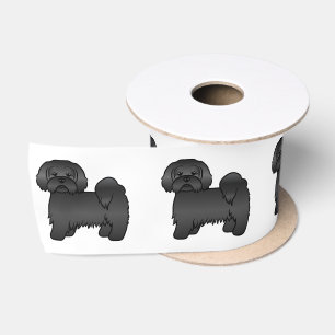 Ruban En Satin Illustration de chien de dessin animé mignon Lhass