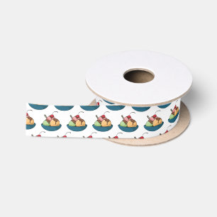 Ruban En Satin Illustration de crème glacée