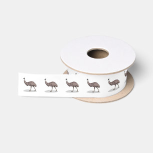 Ruban En Satin Illustration d'Emu bird