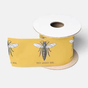 Ruban En Satin Illustration des abeilles de l'insecte de la reine