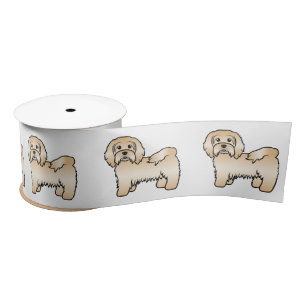Ruban En Satin Illustration du chien de dessin mignon de Havanais