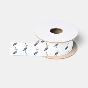 Ruban En Satin Illustration du grand héron bleu