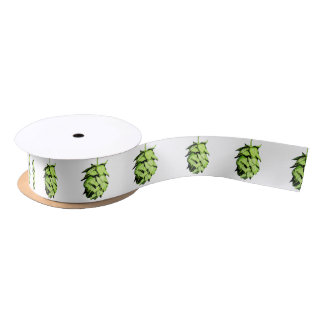 Ruban En Satin Illustration noire d'encre d'houblon pour des