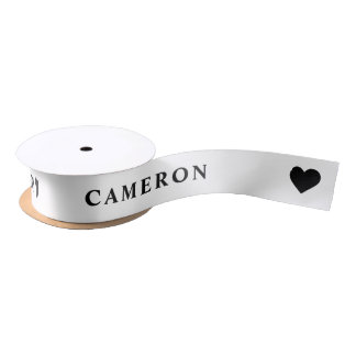 Ruban En Satin In Loving Memory | White Ribbon with Name