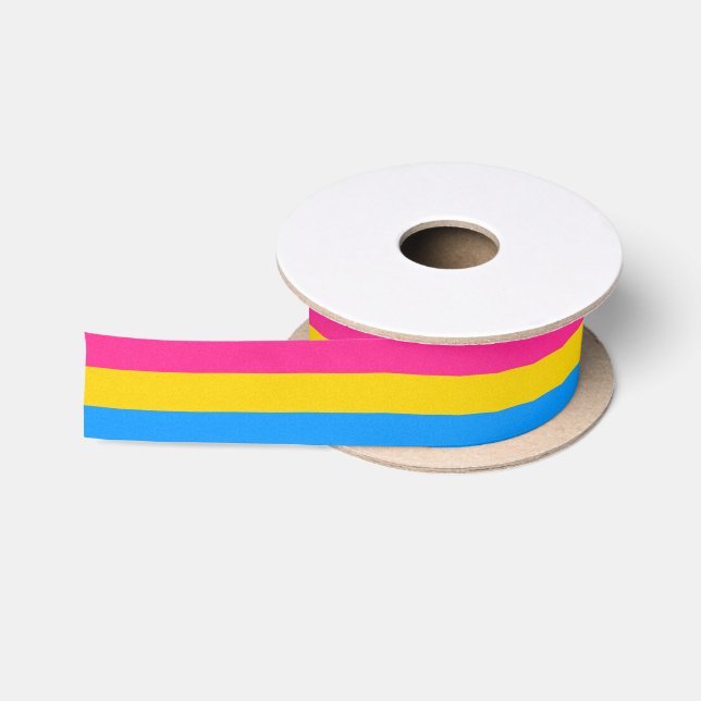Ruban En Satin Indicateur de fierté Pansexual Arrière - plan de c (Bobine)
