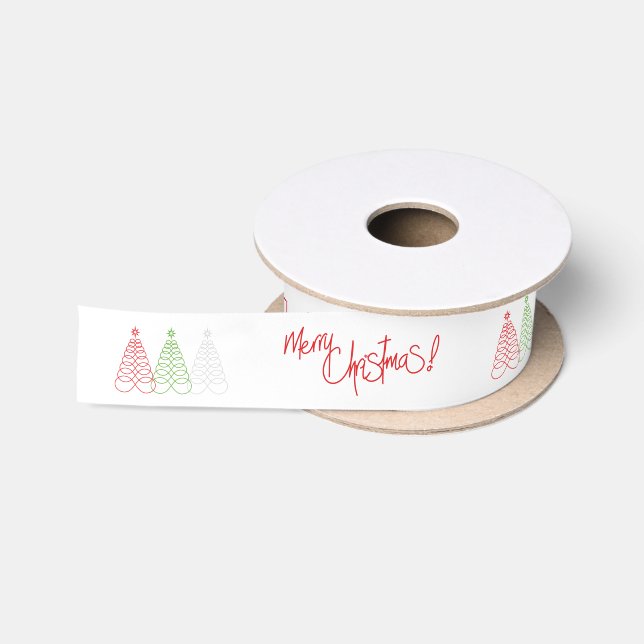 Ruban En Satin Infinite Love Christmas Tree Texte personnalisé (Bobine)