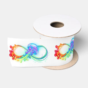 Ruban En Satin Infinity avec Rainbow Jellyfish