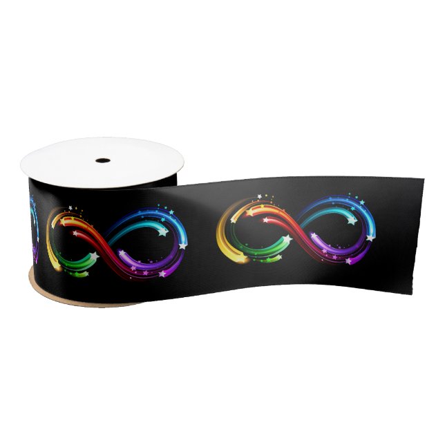 Ruban En Satin Infinity symbol of rainbow comets (Bobine)