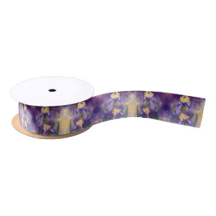 Ruban En Satin Iris Fleurs Ribbon Irises