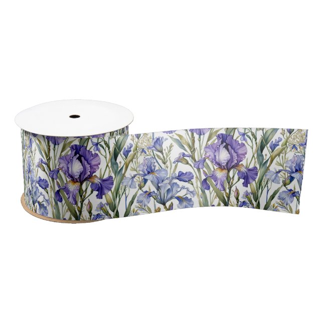 Ruban En Satin Iris violet et bleu glorieux (Bobine)
