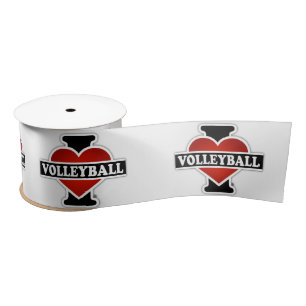 Ruban En Satin J'aime le volleyball