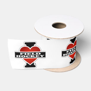 Ruban En Satin J'aime l'hockey de champ