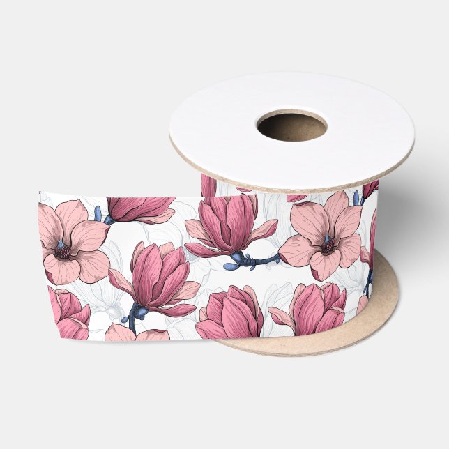 Ruban En Satin Jardin de Magnolia 2 (Bobine)
