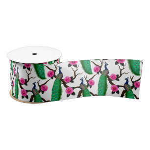 Ruban En Satin Jardin de Peacock