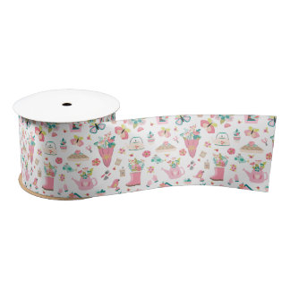 Ruban En Satin Jardin du printemps