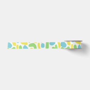 Ruban En Satin Jaune, Bleu Bébé et Vert citron