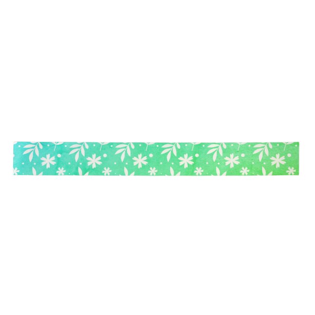 Ruban En Satin Joli Feuille vert (Devant)