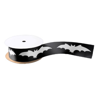 Ruban En Satin Joli motif de chauve-souris gothique
