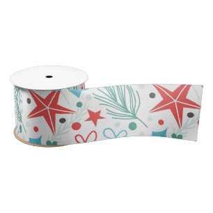 Ruban En Satin Joli Motif de Noël