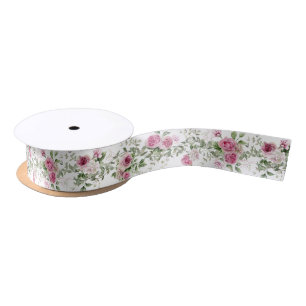 Ruban En Satin Joli Rose sauvage Floral
