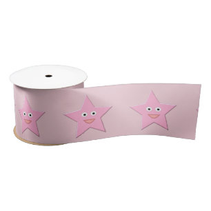 Ruban En Satin Joli ruban rose Star