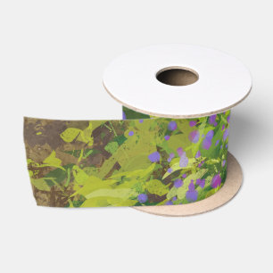 Ruban En Satin Jolie peinture artistique graphique de buisson flo