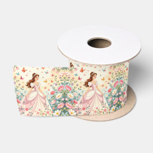 Ruban En Satin Jolie princesse avec papillons