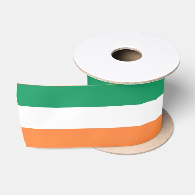 Ruban En Satin Jour de l'Saint Patrick du drapeau irlandais (Bobine)